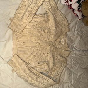 Jessica Simpson Beige Cable Knit Cardigan